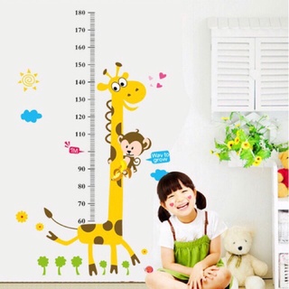 Giấy dán decal hươu cao cổ đo chiều cao cho bé