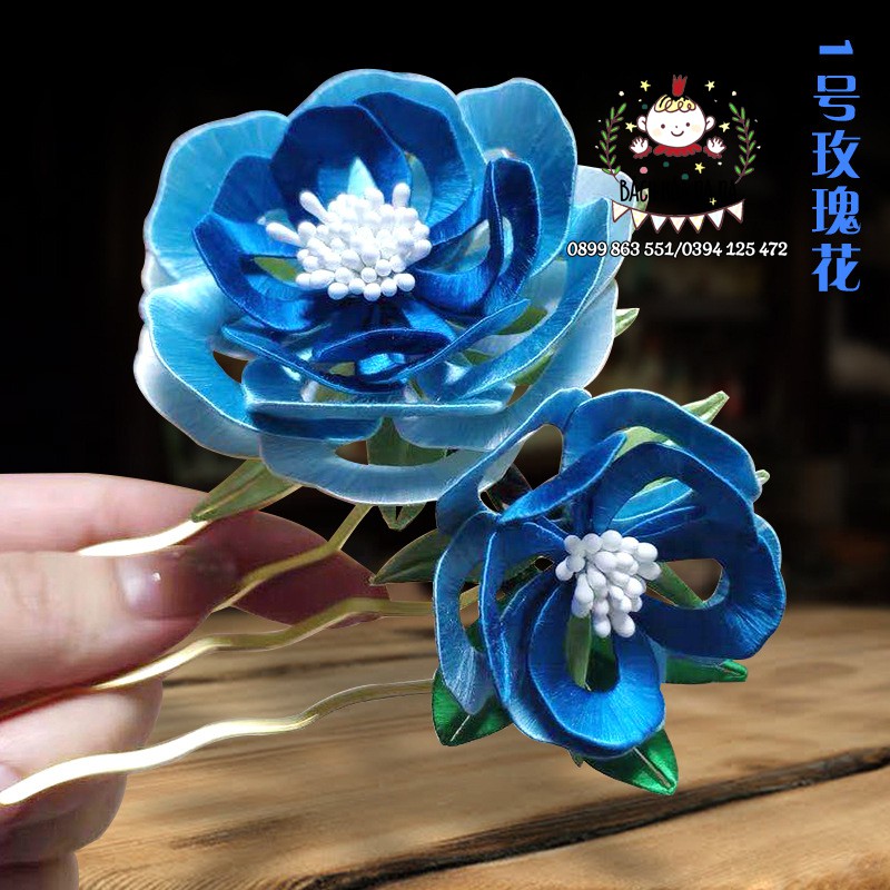 DIY Bộ Kit Bạn tự làm Hoa cuốn chỉ Triền hoa cuốn chỉ - Trâm cài cổ trang- làm hoa quấn chỉ handmade - Bách hóa Nana Sho