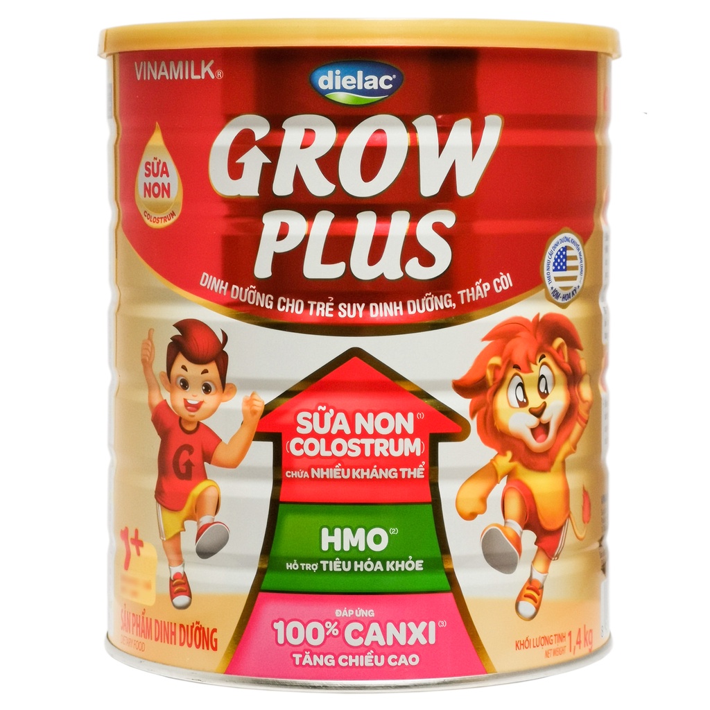 SỮA BỘT DIELAC GROW PLUS ĐỎ 1+/2+ 1.4KG