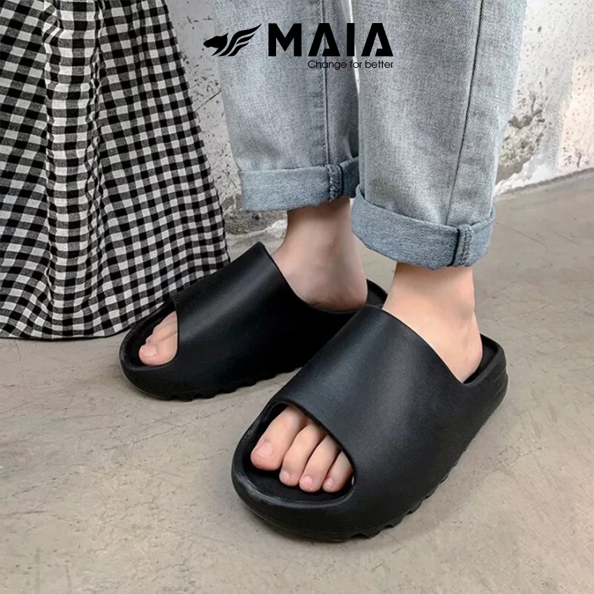 Dép bánh mì nữ thời trang Maia quai ngang siêu bền đế độn cao thêm 3cm cực dẻo êm chống nước dễ thương MA618