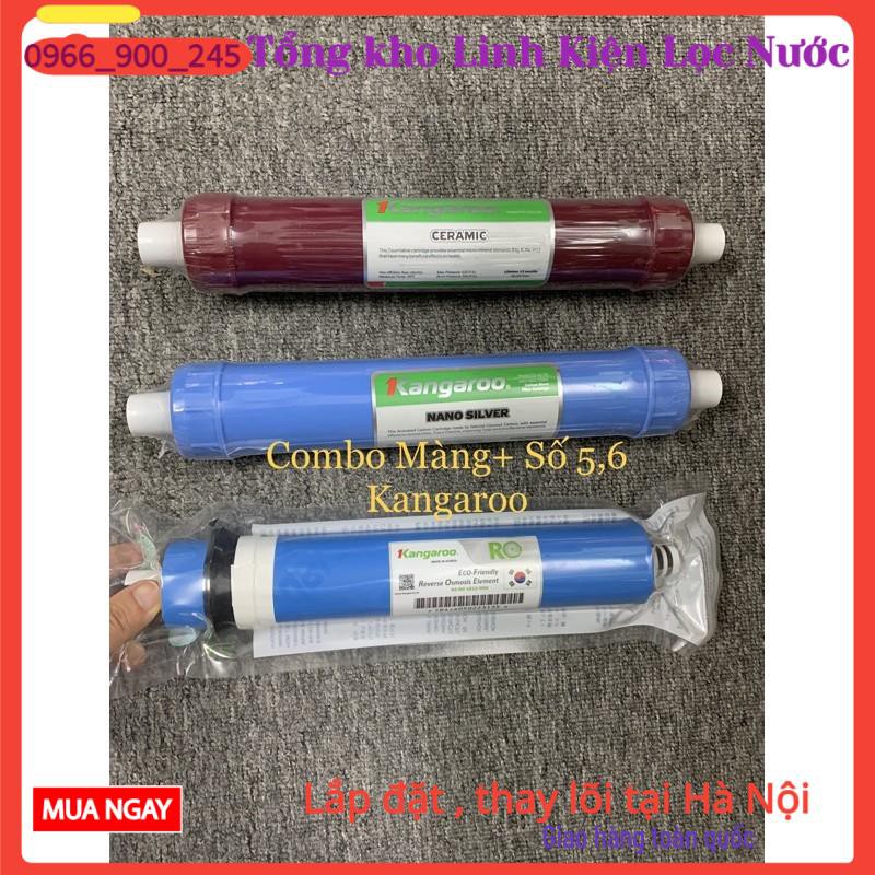 (Giá Gốc)  Combo 3 lõi lọc nước Kangaroo số 4, 5, 6 👉 Lõi Lọc Số 456 Của Máy Lọc  Nước Kangaroo 👉 Lõi Nanosiver