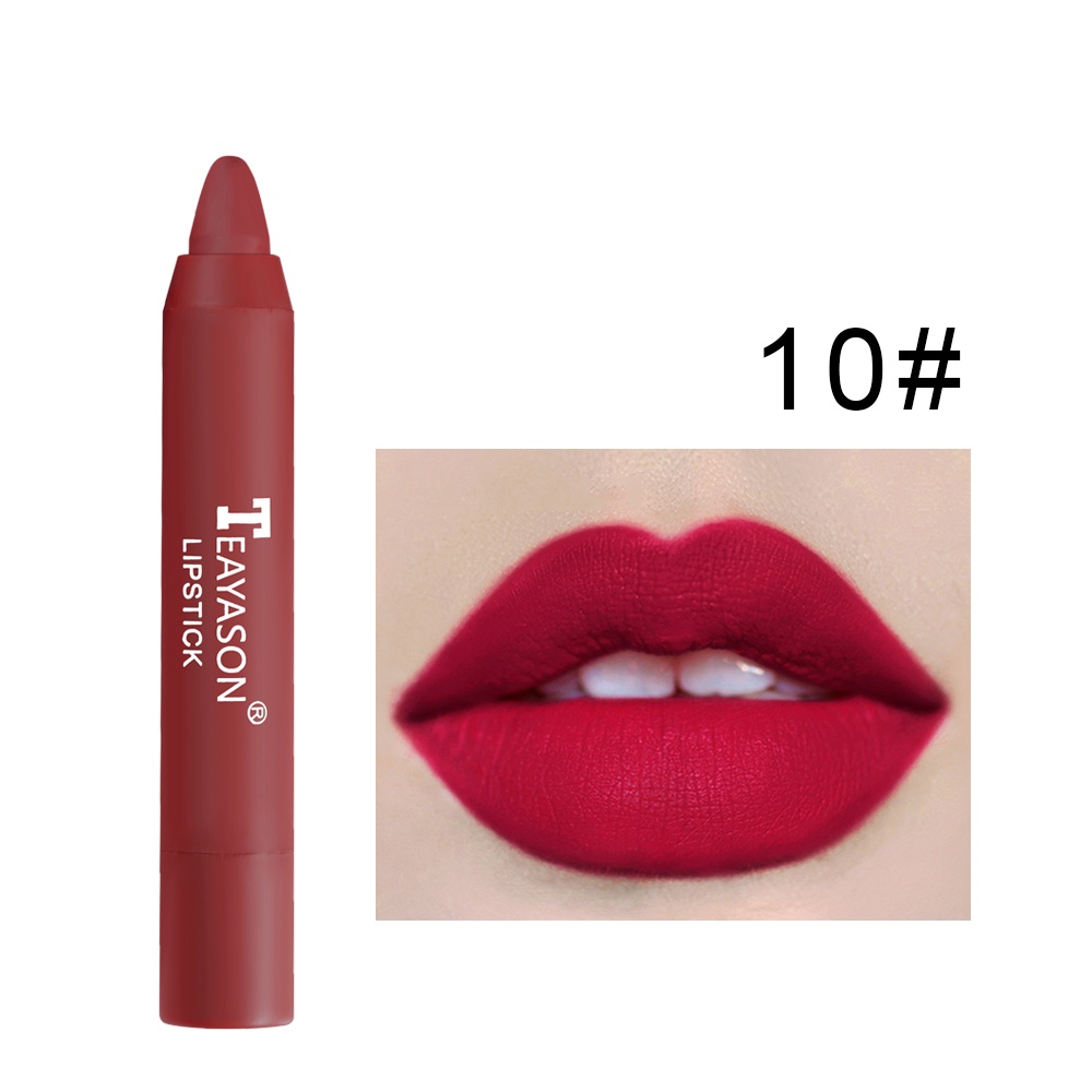 Son môi dạng bút JULYSTAR 12 màu mờ mịn chống thấm nước lâu trôi chống dính cốc trang điểm gợi cảm