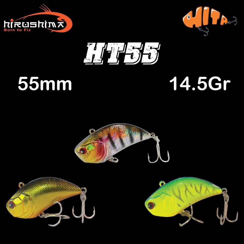 Mồi lure câu cá lóc, cá lăng Hirushima HT55 14.5gram Hita lure phân phối chính hãng
