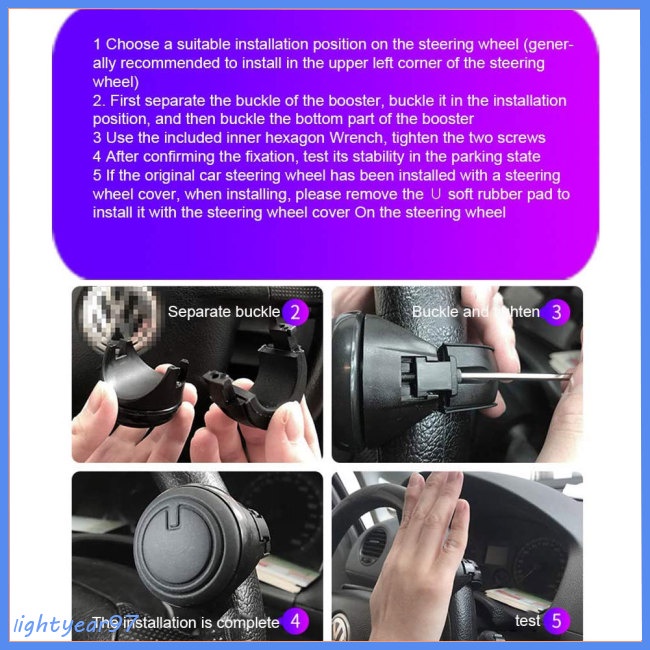 Núm Điều Khiển Vô Lăng Xe Hơi Bằng Kim Loại Xoay 360 Độ Thông Dụng