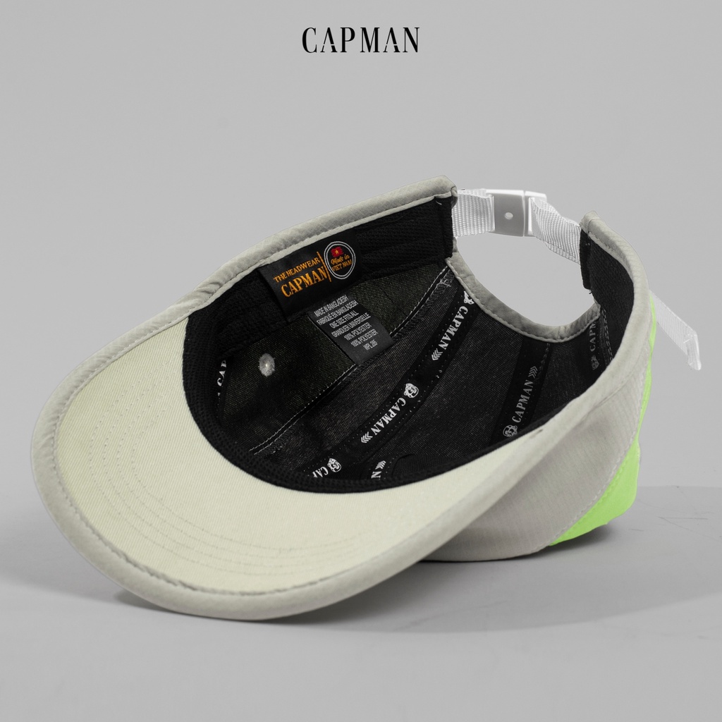 Mũ lưỡi trai chính hãng CAPMAN phom dáng thể thao CM58 vải dù màu kem