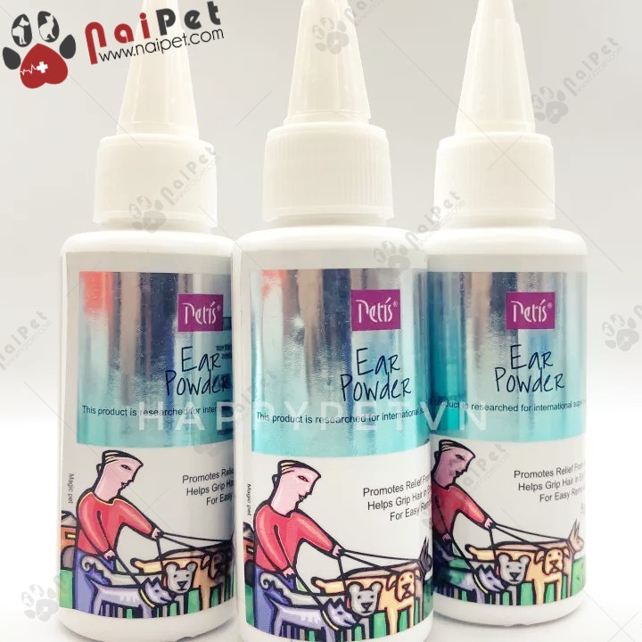 Bột Nhổ Lông Tai Cho Chó Mèo Petis Ear Powder 5g Và 30g