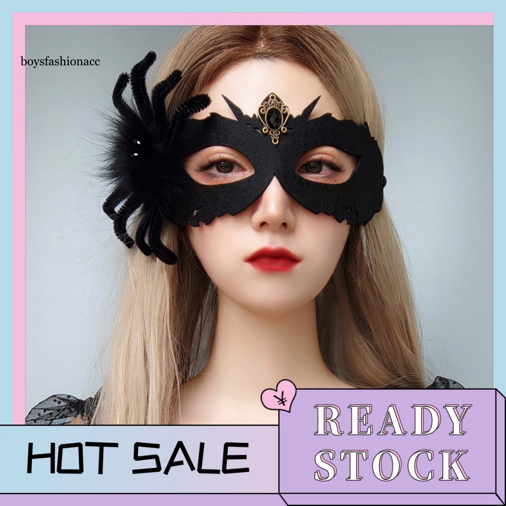 Bf Bộ Đồ Hóa Trang Halloween Hình Lông Vũ Nửa Mặt Đẹp Mắt Masque