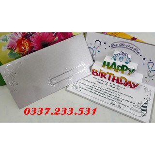 ✅|𝐗𝐚̉ 𝐊𝐡𝐨| Thiệp mời sinh nhật, thiệp mời thôi nôi, thiệp mời đầy tháng mẫu Pop-Up. [MPU-23]