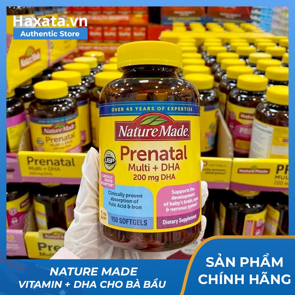 Vitamin Tổng Hợp Cho Bà Bầu Nature Made Prenatal Multi + DHA