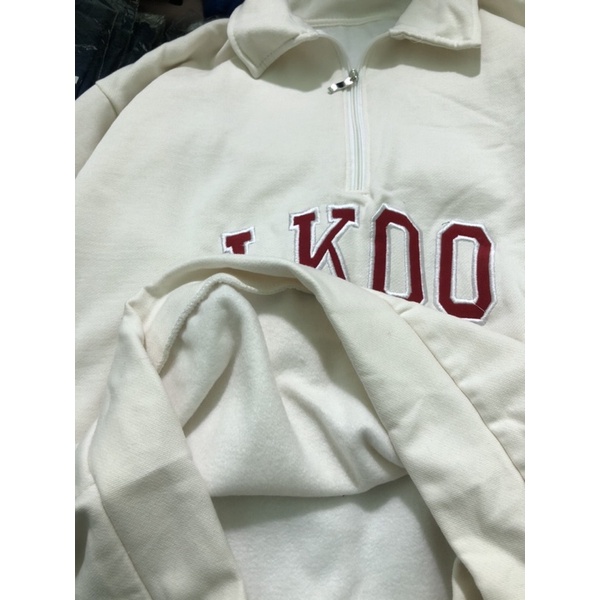 ÁO SWEATER POLO OVERSIZE ChẤT NỈ TĂM TAY BỒNG!!! Ảnh thật 100%