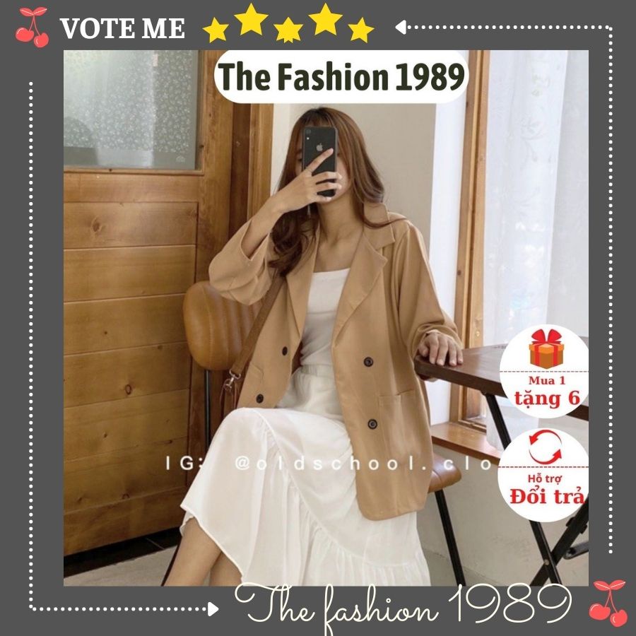 ÁO BLAZER TRƠN HÀN QUỐC [ CLIP- CÓ SẴN]- ÁO VEST  BLAZER 1 LỚP MÀU ĐEN - BE - NÂU - TRẮNG | BigBuy360 - bigbuy360.vn