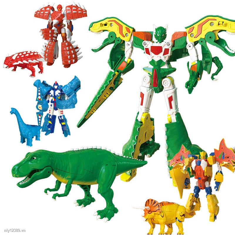 Xinqi Novelty Burst Tyrannosaurus Chariot 2 Boy 4 King Kong Flame Tyrannosaurus Mecha War Dragon Deformation Dinosaur Toy