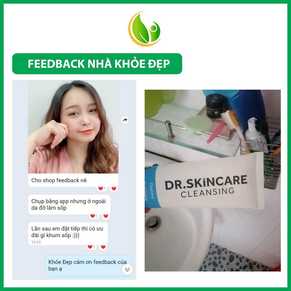Combo ngăn ngừa mụn Dr skincare, sữa rửa mặt, serum giảm mụn mờ thâm Dr skincare chính hãng check mã điện tử
