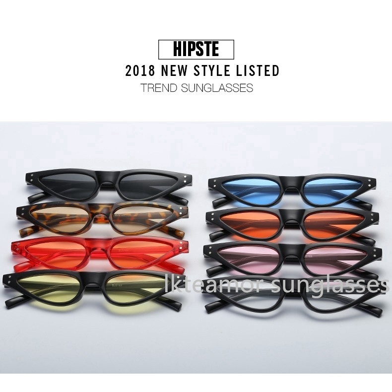 Kính mát mắt mèo hình tam giác thời trang vintage cho nữ