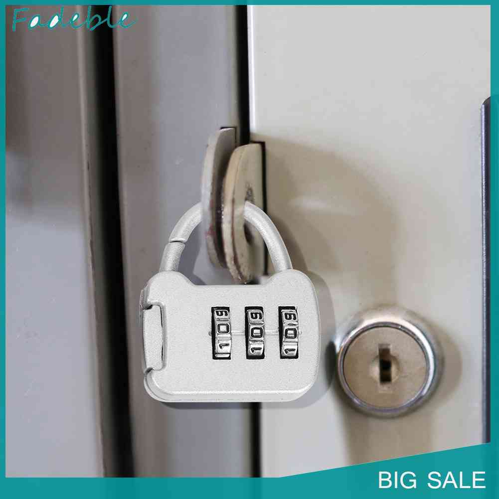 Ổ Khóa Mật Khẩu 3 Số Mini Bằng Kẽm Dùng Cho Vali