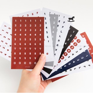 Set 2 sticker Chữ cái, số + 40 notes, hình dán trang trí sổ, planner, điện thoại, đồ dùng trong nhà - Tiệm Ngựa Gỗ