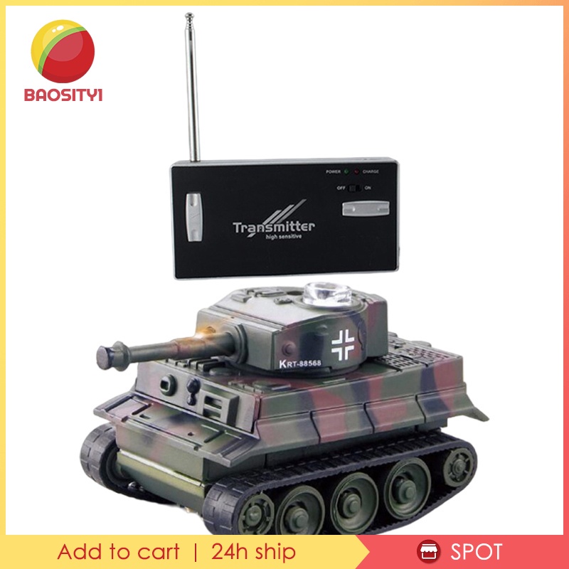 Xe Tăng Điều Khiển Từ Xa Mini Màu Xám Kèm Phụ Kiện