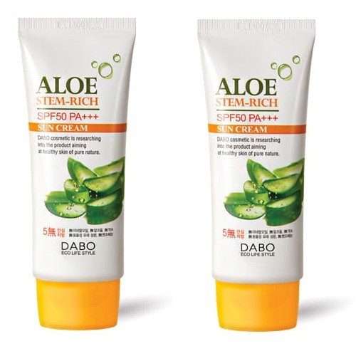 Combo 2 kem chống nắng lô hội DABO Aloe Stem Rich Hàn quốc Spf 50 pa+++ 70ml/Hộpchống nắng dành cho mặt và toàn thân