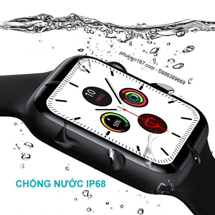 [Smartwatch W26/W26M] Đồng hồ thông minh W26/W26M seri 6 - Màn hình tràn viền - Thay được dây - Chống nước IP67