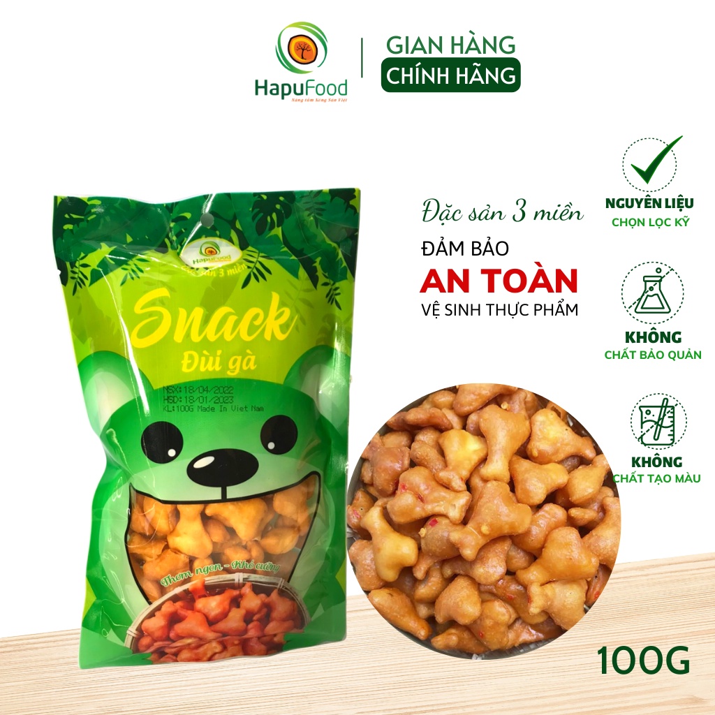 Snack hình đùi gà HAPUFOOD 90G, đồ ăn vặt Hải Phòng