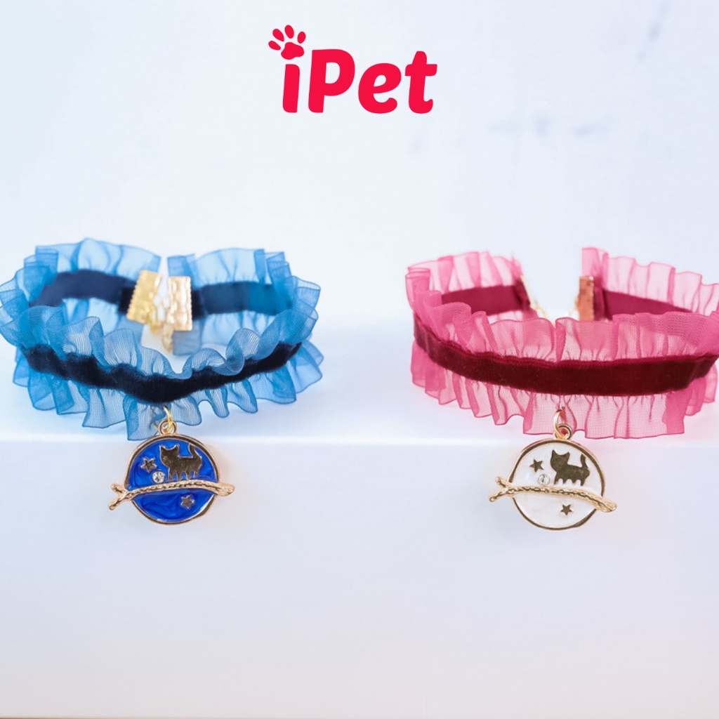 Vòng Cổ Ren Dễ Thương Cho Thú Cưng Chó Mèo - iPet Shop