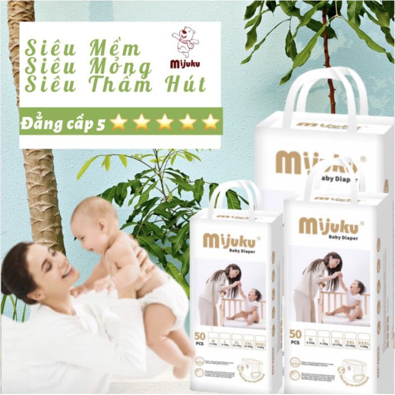 tã quần Mijuku chính hãng 5 miếng dùng thử đủ size M/L/XL/XXL/XXXL