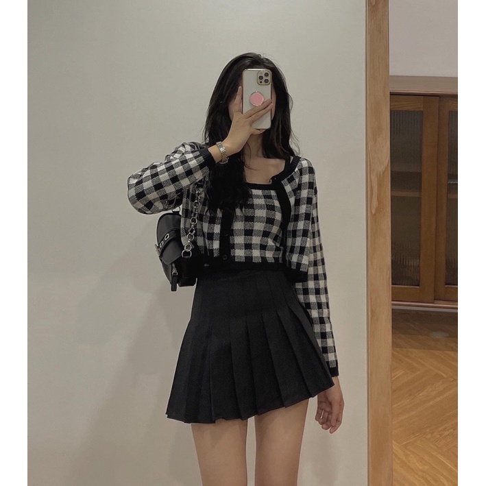 Set áo 2 dây + áo khoác ngoài