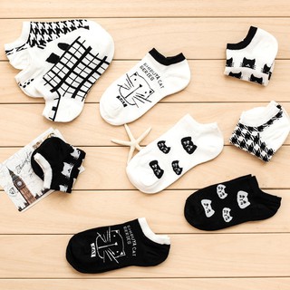 Set 5 đôi tất, vớ nữ hình con mèo dễ thương phong cách hàn quốc (N10)