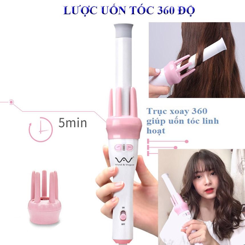 Máy Uốn Tóc Xoăn Tự Động Xoay 360