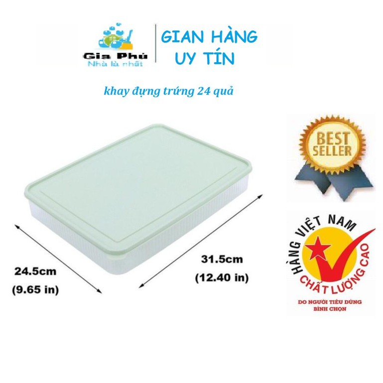 ( KHAY TỦ LẠNH ) Khay đựng trứng 24 quả để trong tủ lạnh bảo quản cho gia đình Gia Phú