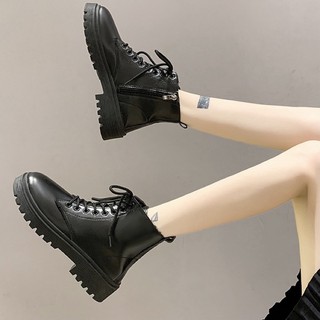 Giày Boot Có Khóa Kéo Cổ Lửng Cá Tính G27.1
