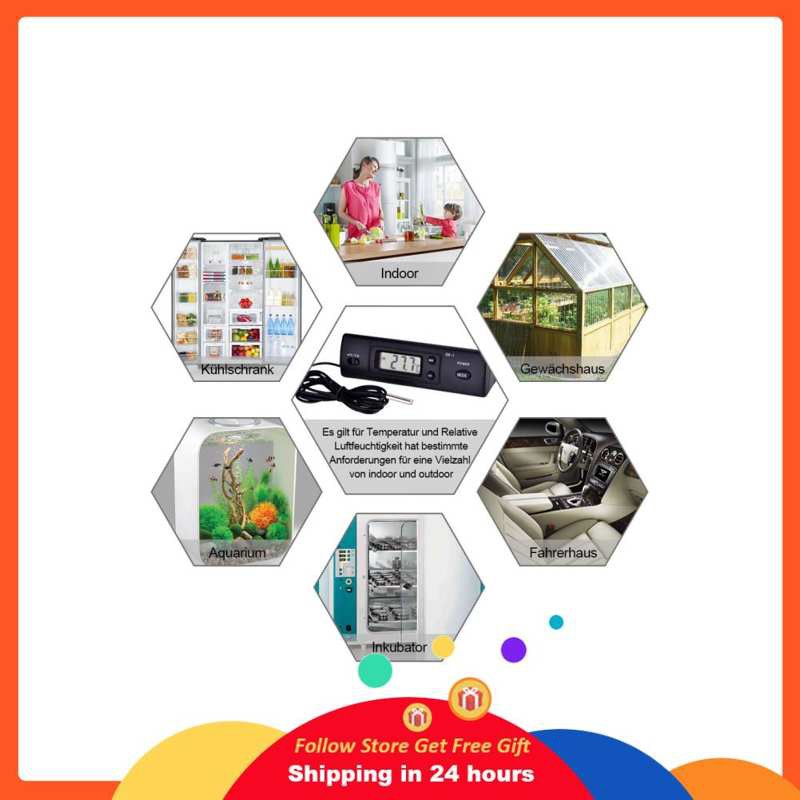 GOON SENSOR ELECTRONIC Nhiệt Kế Điện Tử Màn Hình Lcd Có Dây