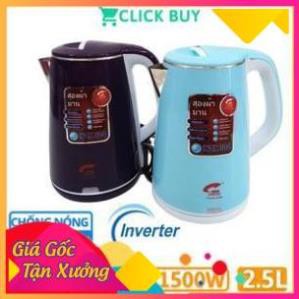 [HOT] [HÓT]Ấm Siêu Tốc Thái Lan Jiplai 2 Lớp 2.5 Lít Chống Nóng Chống Giật Bảo Hành 12 Tháng [UYTIN]