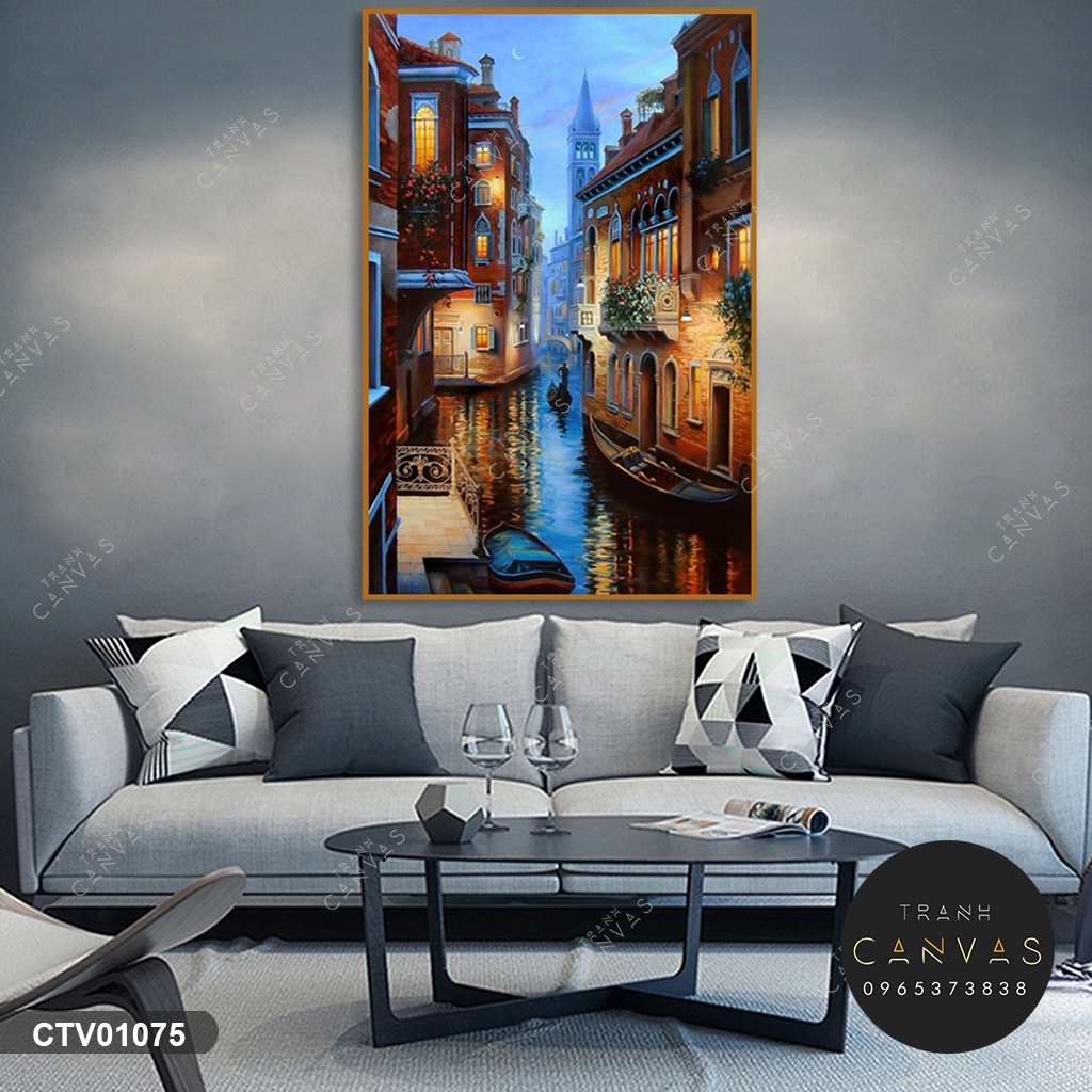 Tranh canvas khổ dọc size 50x100cm