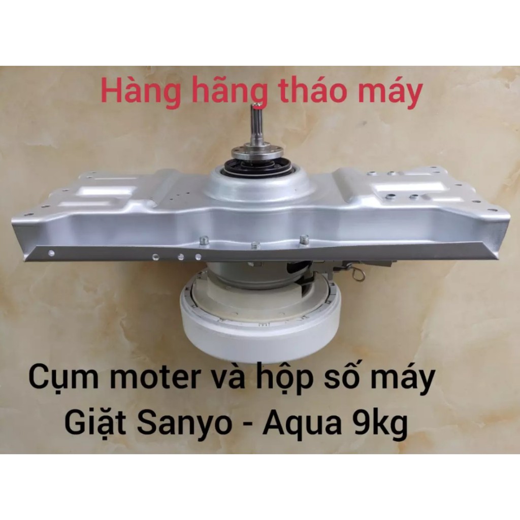 CỤM MOTER + PASS TRỤC MÁY GIẶT SANYO AQUA  INVERTER LỒNG ĐỨNG 9KG ( HÀNG HÃNG THÁO MÁY )