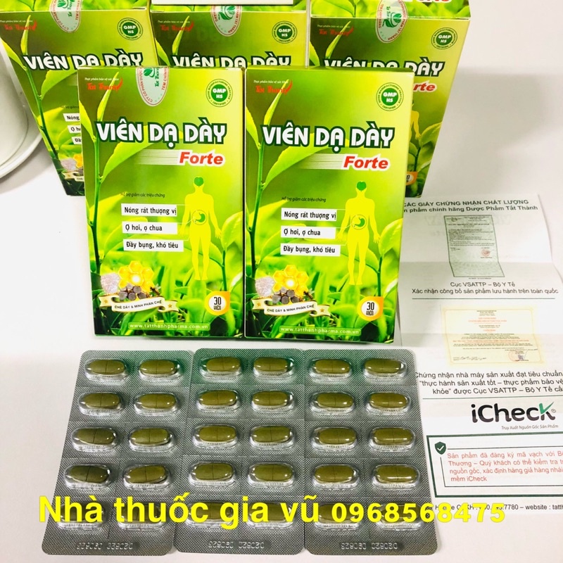 Viên Uống Chè Dây Nghệ Đen Giảm Đau Dạ Dày,  Ợ Chua, Đầy Hơi, Viêm Loét Bao Tử Tá Tràng