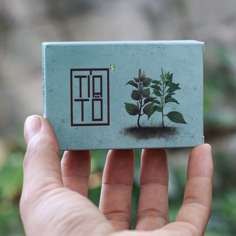 Xà bông sinh dược tía tô giúp làm mát da, trắng sáng. Xà phòng tắm, rửa tay chiết xuất thiên nhiên