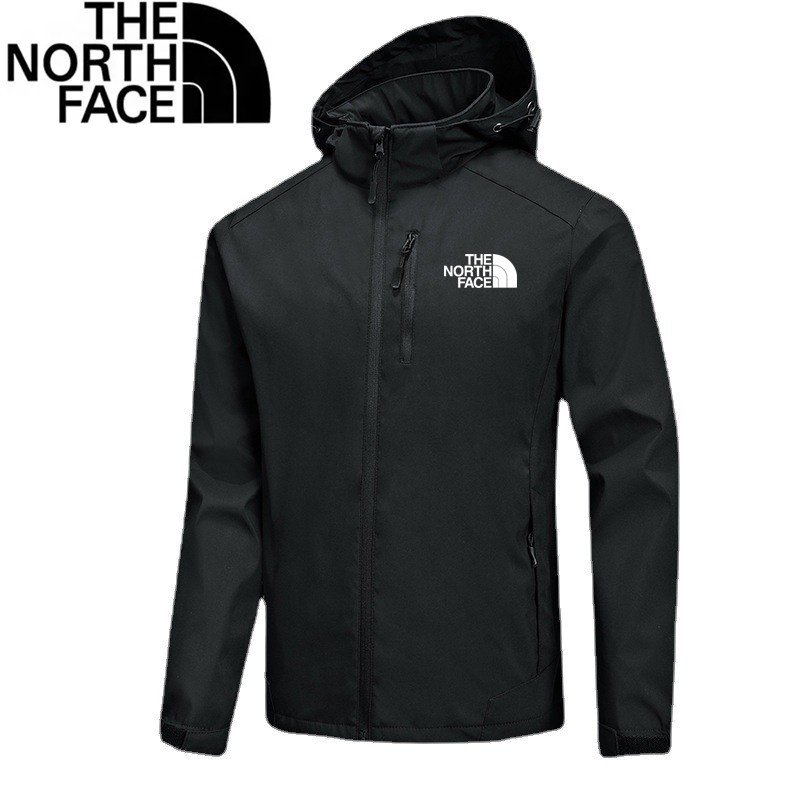 The North Face Áo Khoác Hoodie Màu Trơn Chống Thấm Nước Thời Trang Xuân Thu Cho Nam