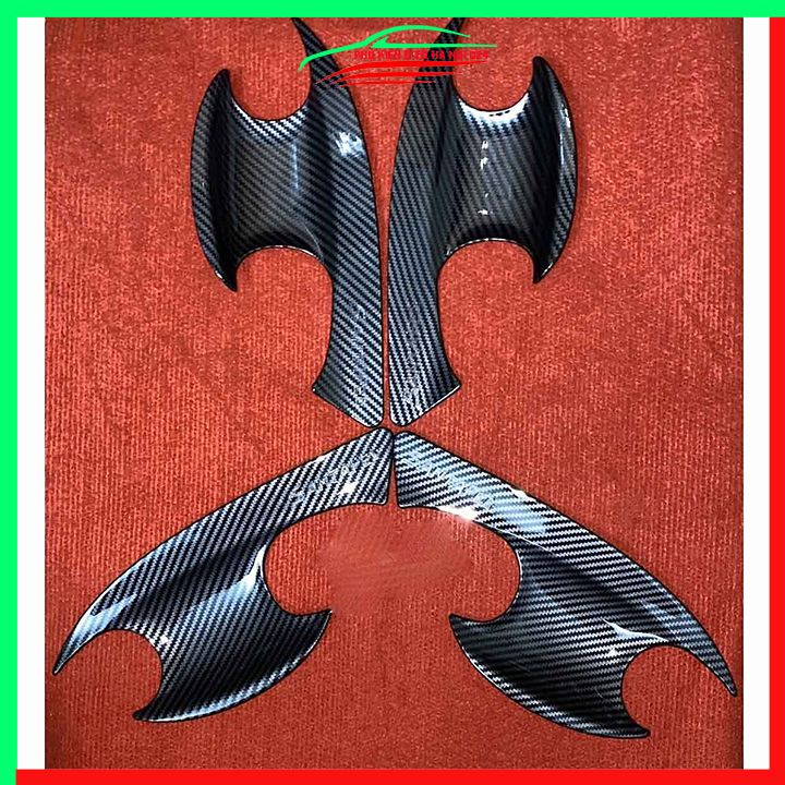 Ốp tay hõm Santafe 2019-2021 vân Carbon chống trầy bảo vệ cửa xe ô tô