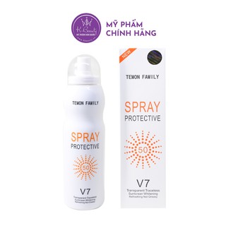 Xịt chống nắng V7 Sunscreen Magic Flowers Spray Protective SPF 50 200ml Mẫu mới 2018 KBeauty