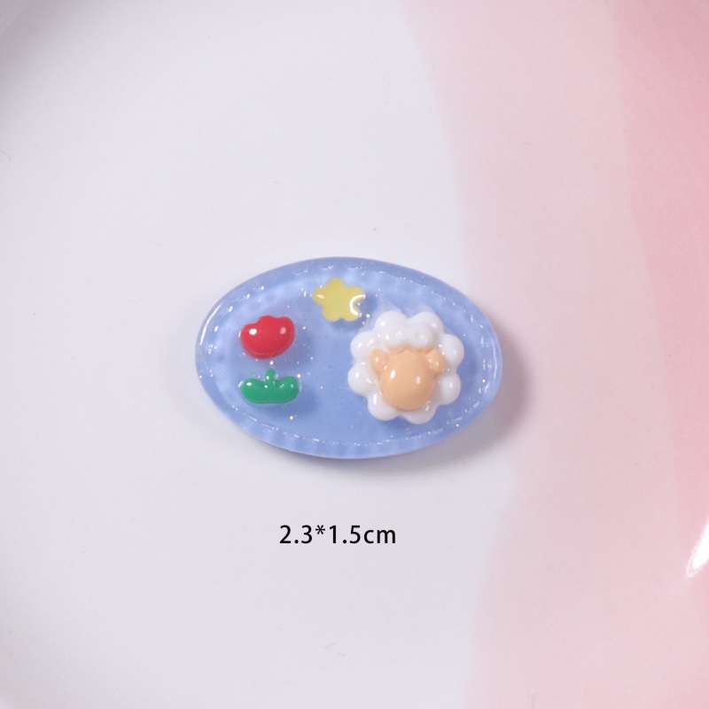 Kẹp Tóc Hình Động Vật Hoạt Hình Bằng Nhựa Resin Dễ Thương Diy