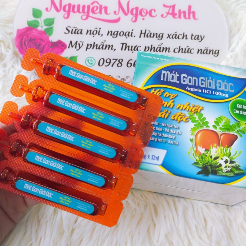Mát Gan Giải Độc Vshine - Hỗ trợ thanh nhiệt ,mát gan hộp 20 ống