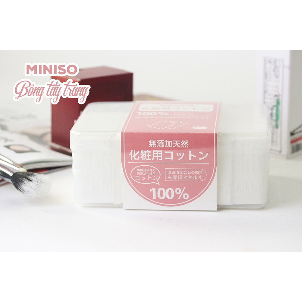 Bông tẩy trang Miniso 1000 miếng 🌈FREESHIP🌈 Mỹ phẩm chính hãng giá tốt