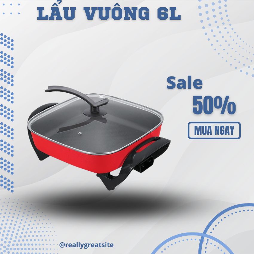Nồi lẩu điện 3.5L - chảo điện đa năng cao cấp Hongshuanxi melisashop99