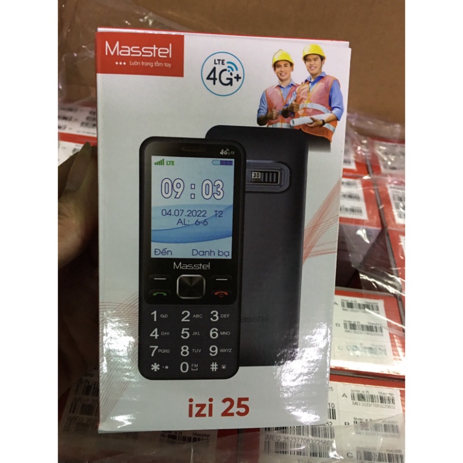 Điện thoại Masstel Izi 25 4G Pin siêu khỏe, gọi HD call - bảo hành chính hãng 12 tháng MSP 021