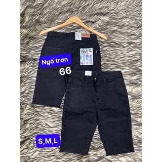 .Quần Ngố trơn co giãn Bigsize - Lưng siêu cao