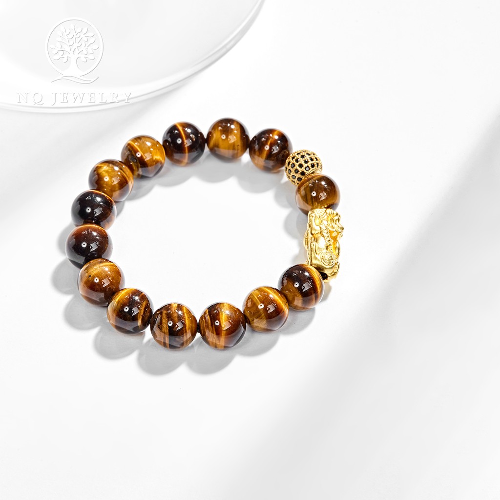 Vòng tay nam phối charm tỳ hưu - NQ Jewelry