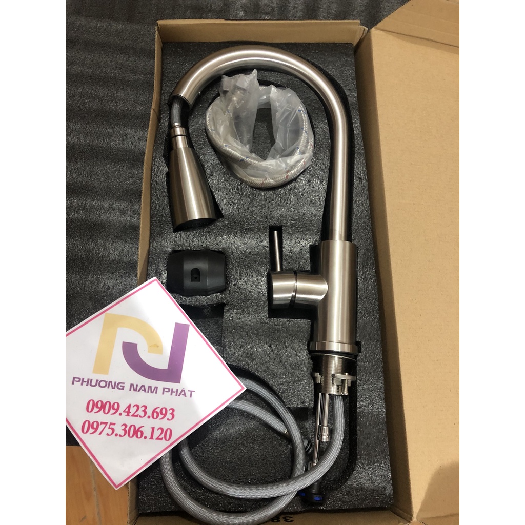 Vòi Rửa Chén Bát Nóng Lạnh VÒI RÚT N4005 INOX 304 THUẬN TIỆN RỬA ĐƯỢC MỌI VỊ TRÍ TRONG CHẬU DÂY KÉO DÀI RỬA ĐƯỢC BÀN BẾP