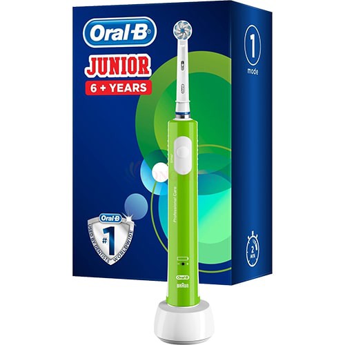 Bàn chải điện trẻ em Oral-B Junior Green 6+ - Hàng nhập khẩu