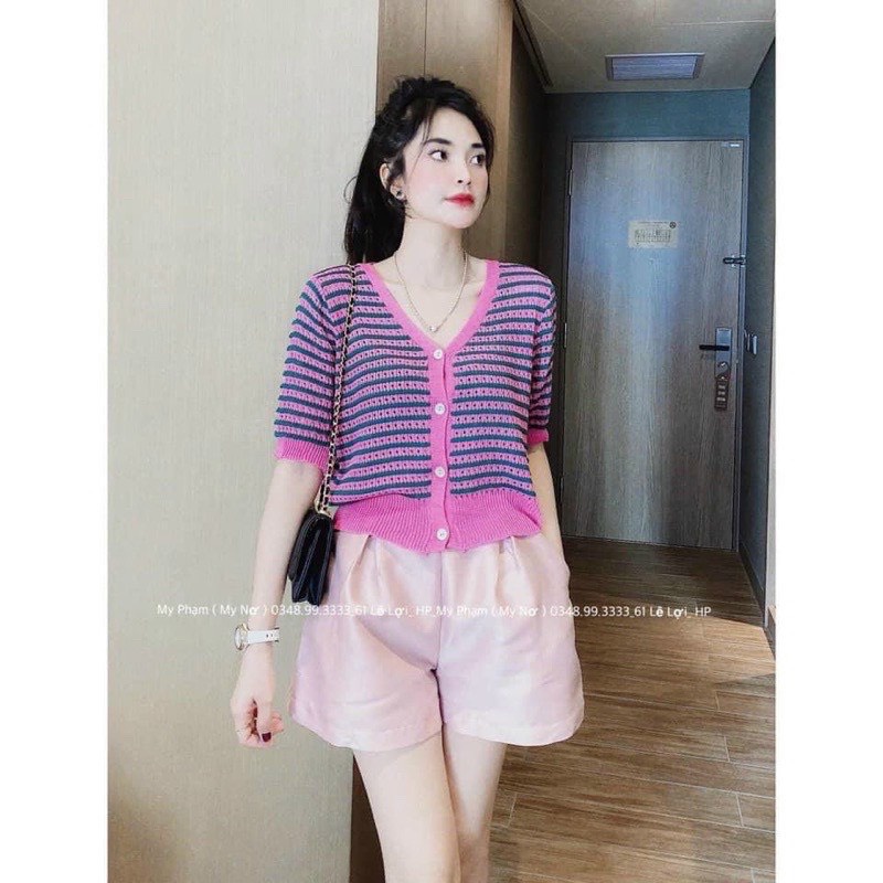 Áo Len Kẻ Sọc Xen Kẽ Mà Hàng Quảng Châu Nữ Smide Clothing
